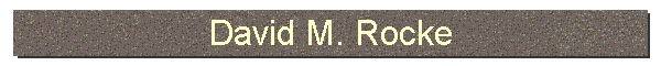 David M. Rocke